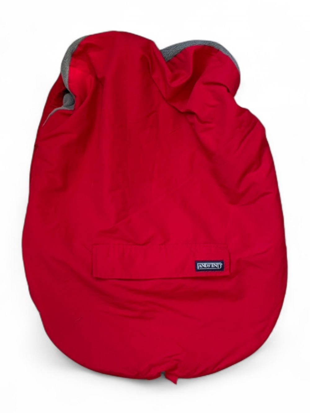 Lands’ End Red Fleece Lined Dog Sleeping Bag